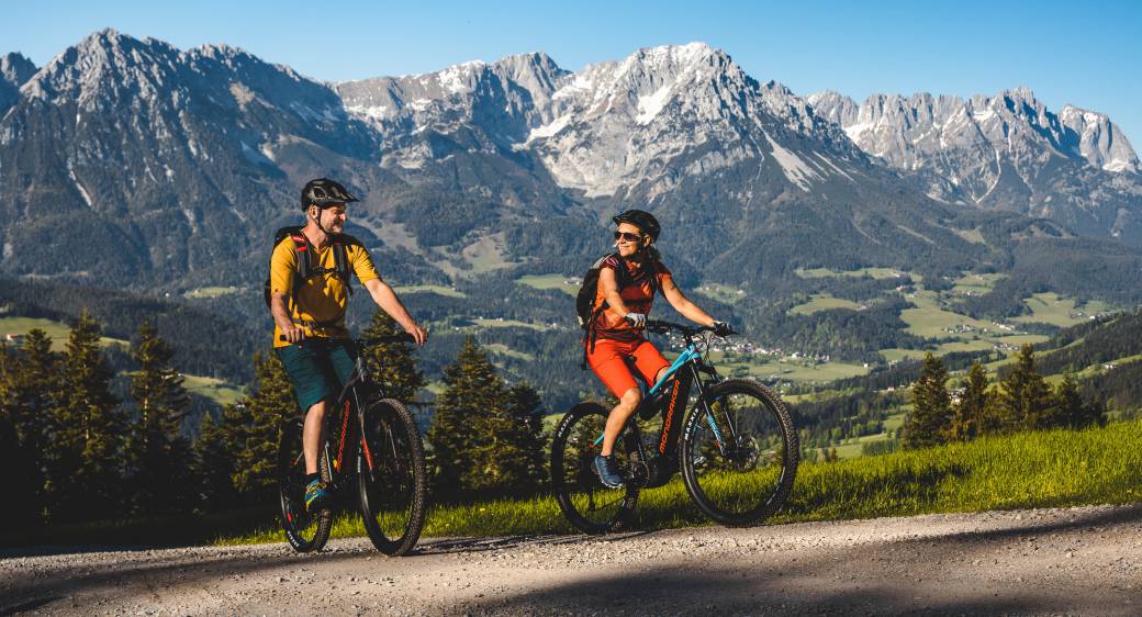 E-Mountainbiken in Ellmau in Tirol