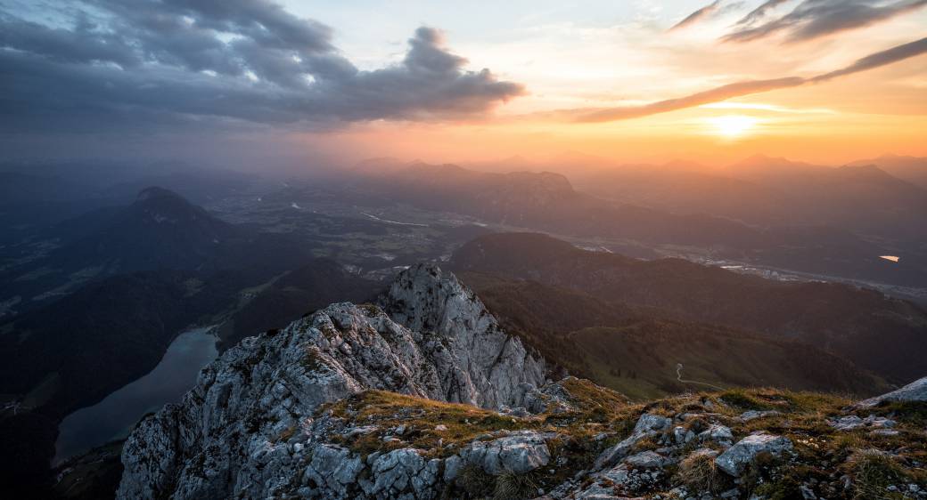 Sonnenaufgang über Ellmau und die Berger