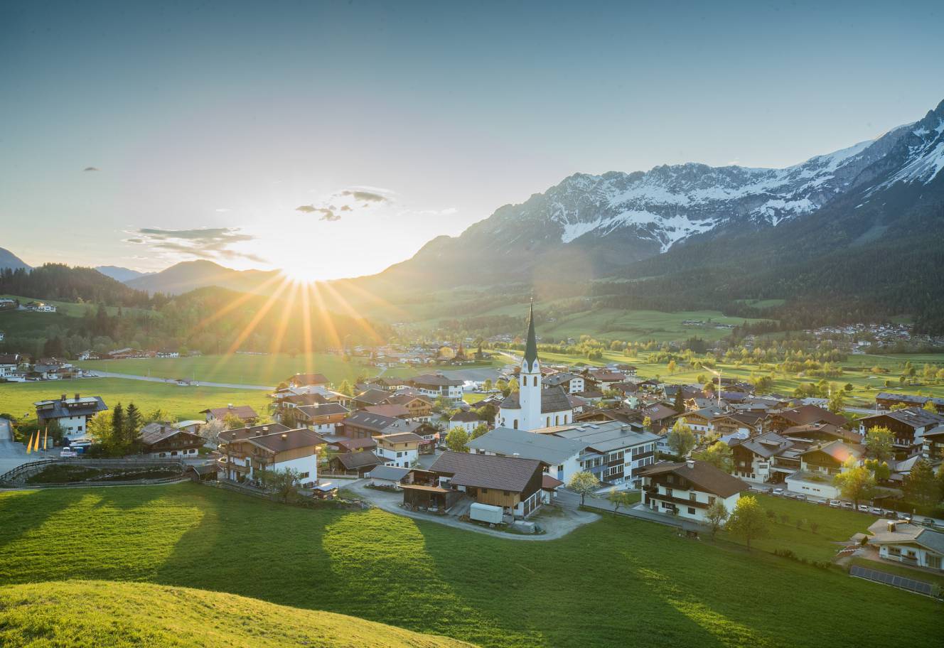 Das Dorf Ellmau Panorama