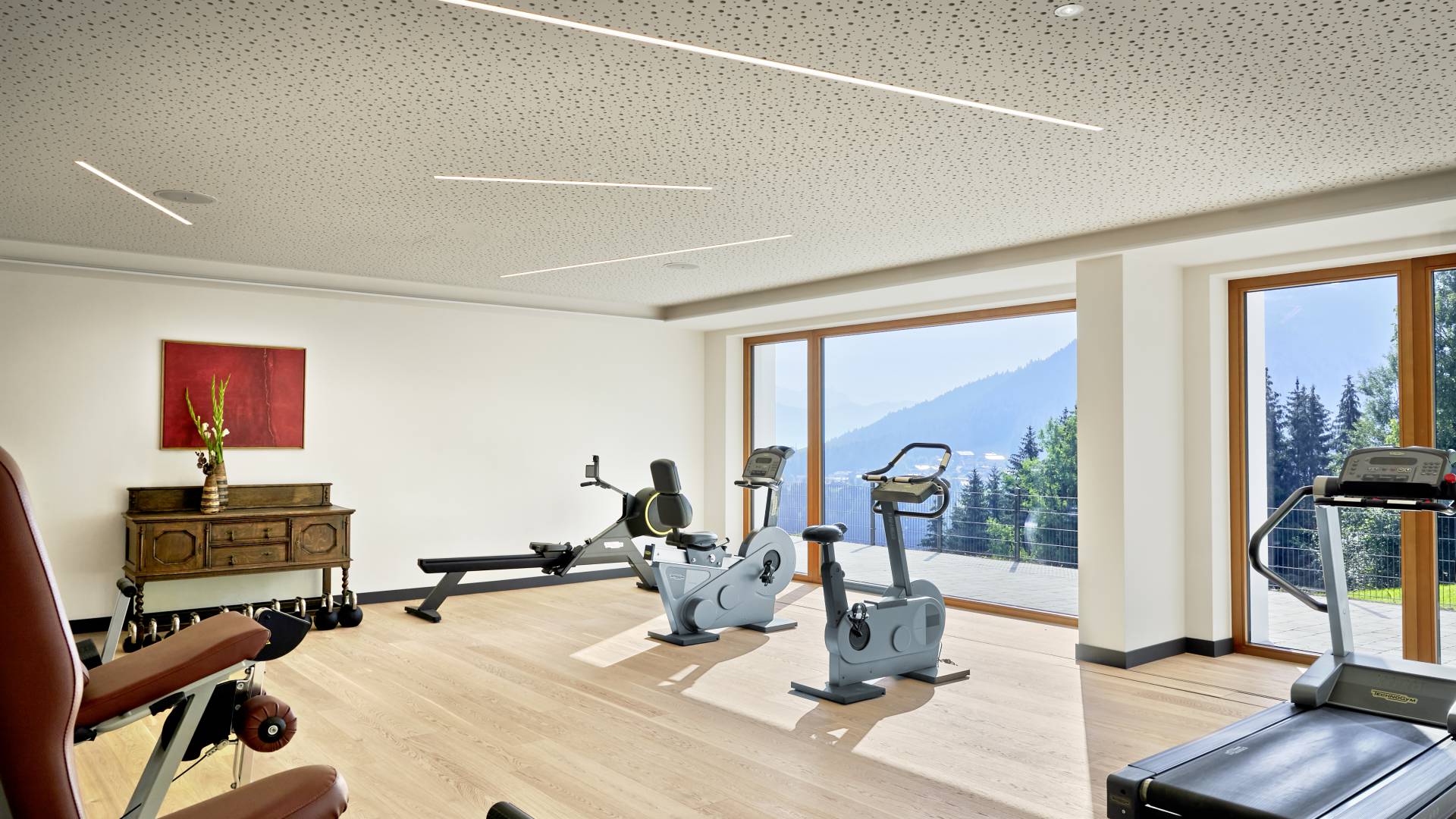 Fitnessraum mit Panorama 