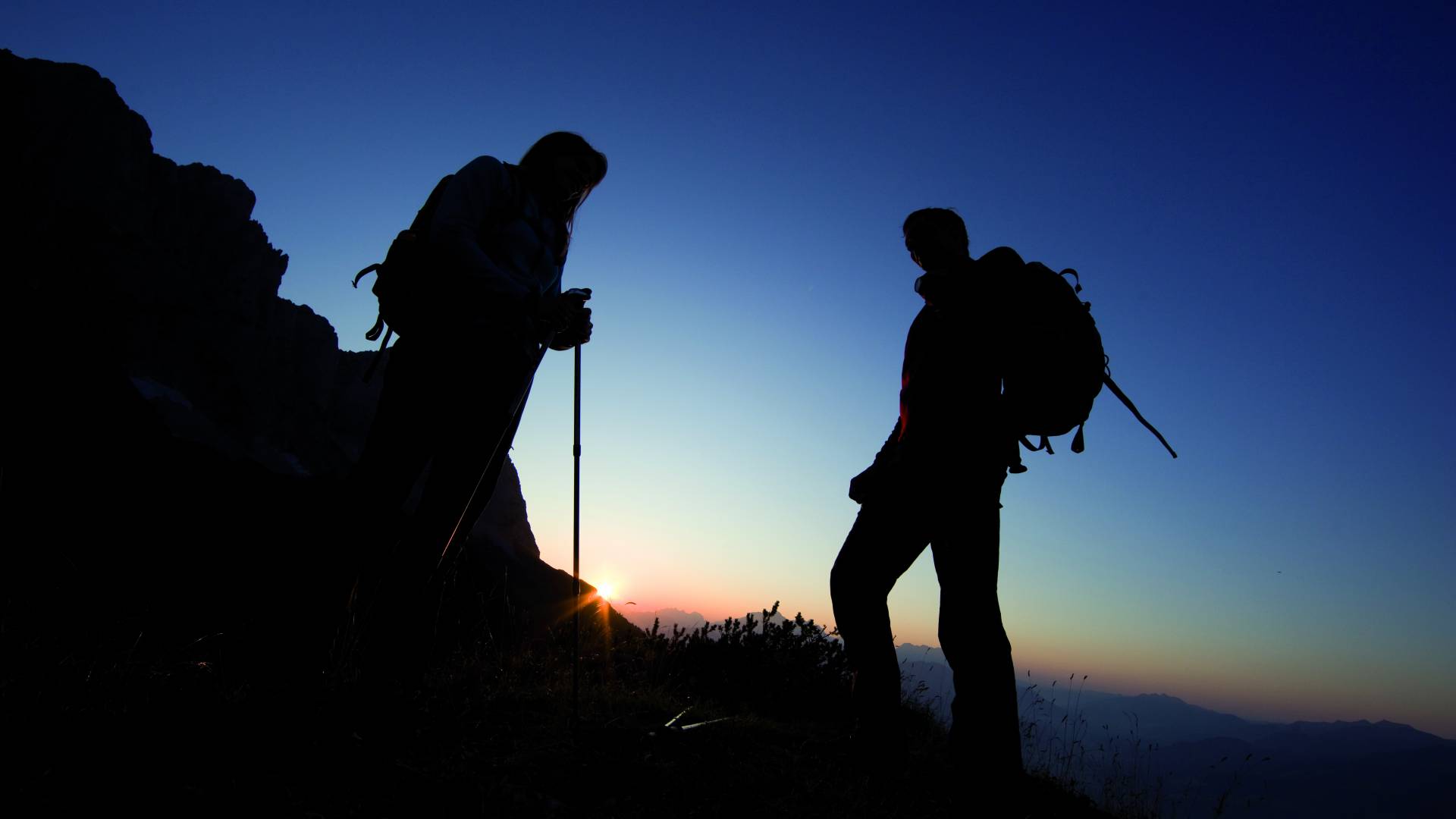 Wandern bei Sonnenaufgang Wilder Kaiser