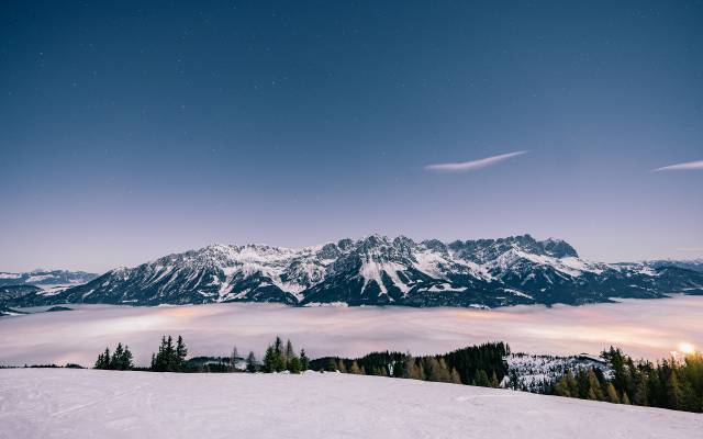 Wilder Kaiser Berg im Schneepanorama