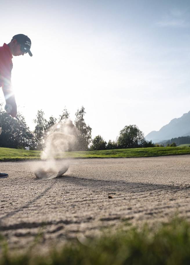 Golfer at the Wilder Kaiser Ellmau Golf Course