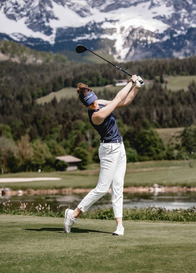 Golfer at the Wilder Kaiser Ellmau Golf Course