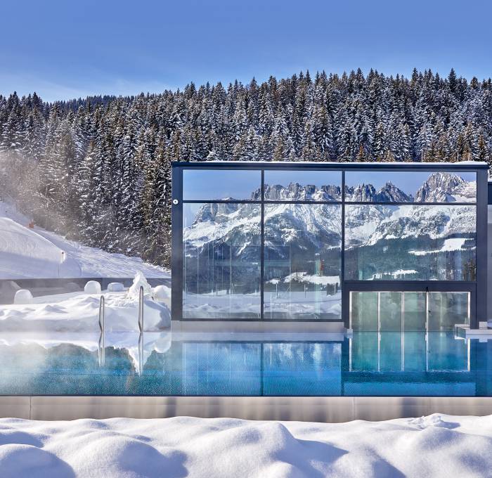 Unlimited Mountain Pool im Winter im Hotel Kaiserhof in Ellmau
