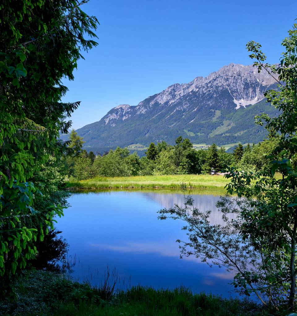 See in Ellmau mit Blick auf die Berge