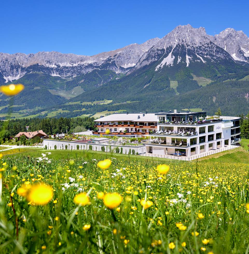 5 Sterne Superior Hotel Kaiserho in Ellmau mit Panorama auf die Berge